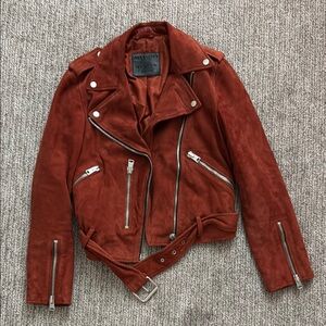 All Saints Rust Leather Jacket